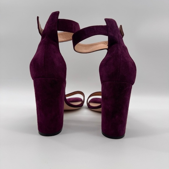GIANVITO ROSSI Versilia Suede Block Heel 39 - Camoscio Prune - Picture 3 of 6